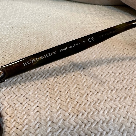 Burberry deep black, blue colors with silver accents square prescription frame - Picture 9 of 10